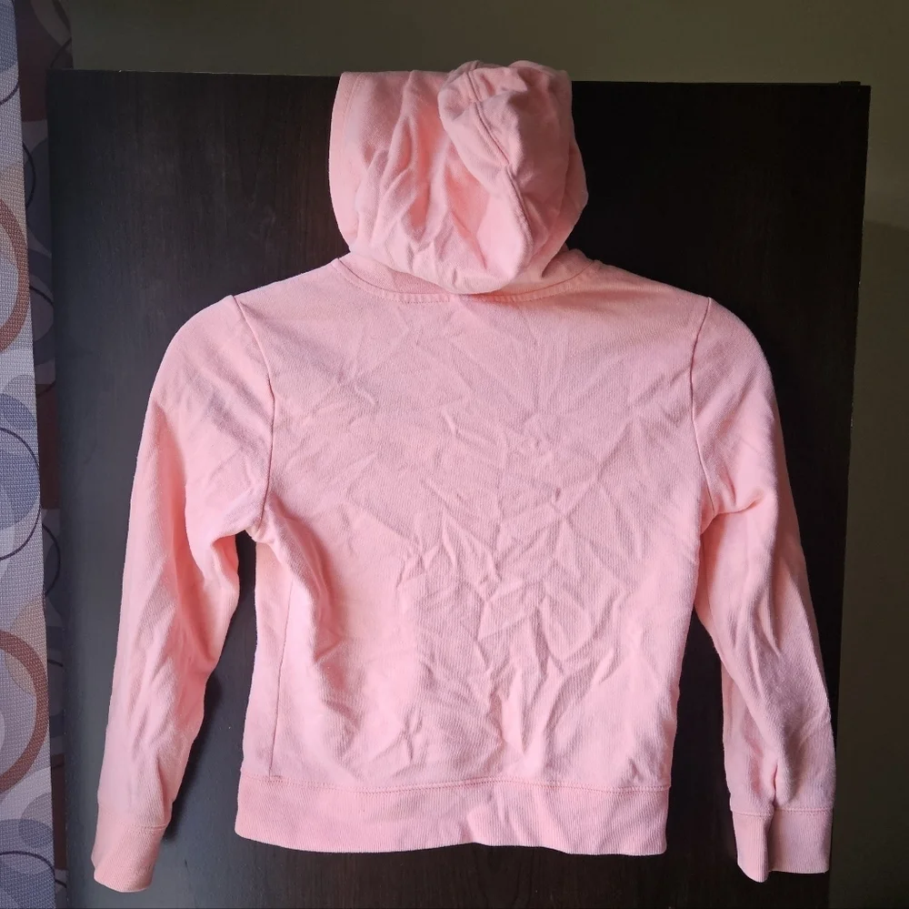 Justice Pink Hooded Jacket with Love to Smile Design